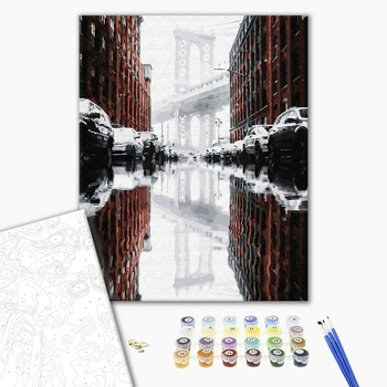 Картина по номерам Города - Місто після дощу