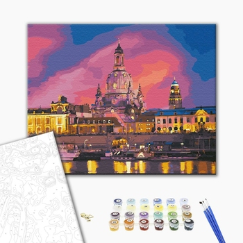 Картина по номерам Города - Вечірній Дрезден