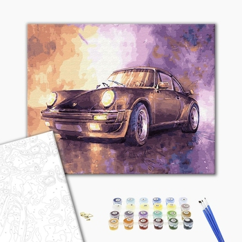 Картина по номерам Кораблі, автомобілі та літаки - Автомобіль аквареллю