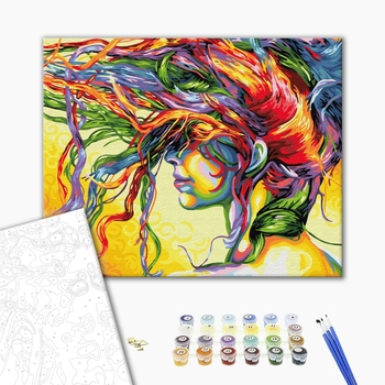 Картина по номерам Поп Арт - Дівчина. Aрт