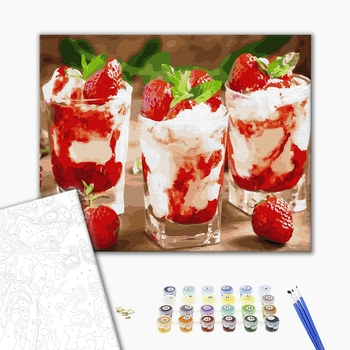 Картина по номерам Натюрморти - Ягідний десерт