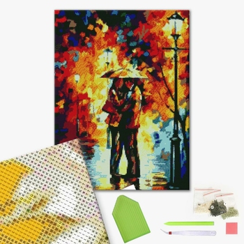 Алмазна мозаїка 40х50 - Любовь под фонарем