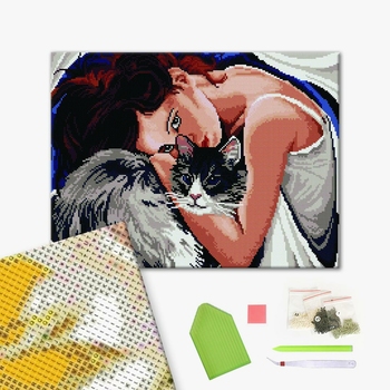 Алмазна мозаїка 40х50 - Люди как кошки