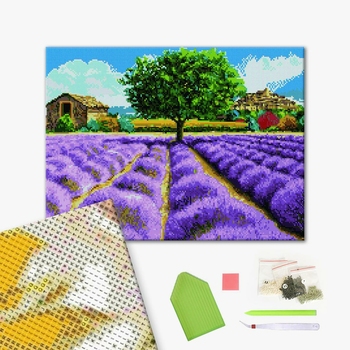 Алмазна мозаїка 40х50 - Лавандовая плантация
