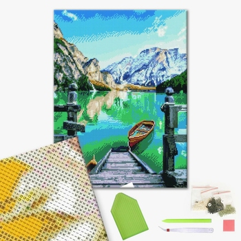 Алмазна мозаїка 40х50 - Лодка у озера Брайес