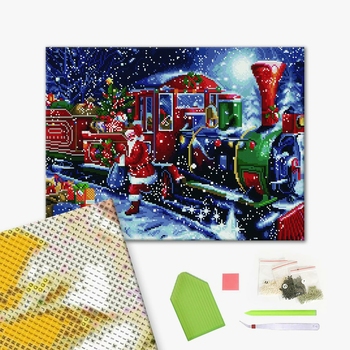 Алмазна мозаїка 40х50 - Новогодний экспресс