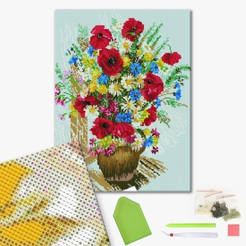 Алмазна мозаїка 40х50 - Букет с украинского поля