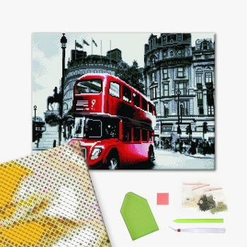 Алмазна мозаїка 40х50 - Лондонский автобус