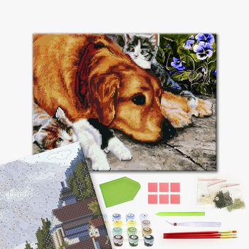 Комбінована алмазна мозаїка - Друзі на віки