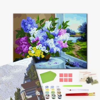 Комбінована алмазна мозаїка - Мисливськй пес