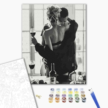 Картина по номерам Романтика - Пристрасна пара