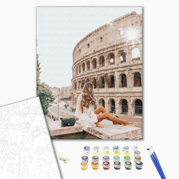 Картина по номерам Люди на картинах - Мандрівниця в Римі