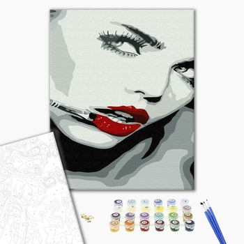 Картина по номерам Люди на картинах - Оттенок красного