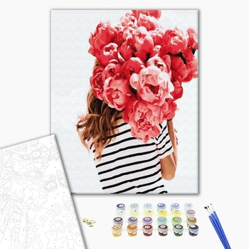 Картина по номерам Авторські колекції - В обіймах піонів