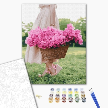 Картина по номерам Квіти - Весна в кошику