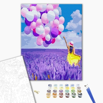 Картина по номерам Люди на картинах - Мечтательница в лавандовом поле