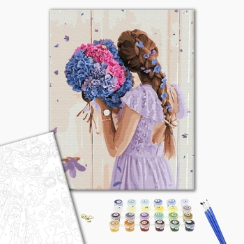 Картина по номерам Люди на картинах - Улюблені гортензії