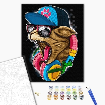 Картина по номерам Авторські колекції - Кіт БРО