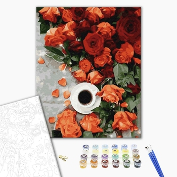 Картина по номерам Авторські колекції - Кава з запахом троянд