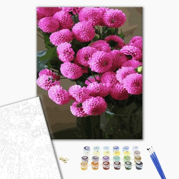 Картина по номерам Квіти - Оберемок жоржин