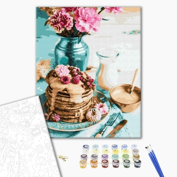 Картина по номерам Натюрморти - Панкейки на сніданок