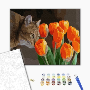 Картина по номерам Авторські колекції - Допитливий котик