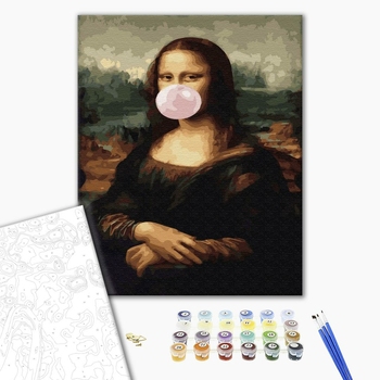 Картина по номерам Авторські колекції - Мона Ліза з жуйкою