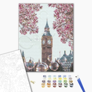 Картина по номерам Авторські колекції - Біг бен в квітах