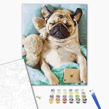 Картина по номерам Тварини, птахи та риби - У лапу з часом