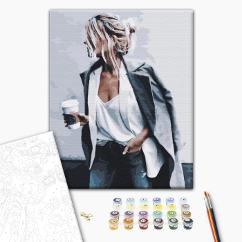 Картина по номерам Люди на картинах - Перерва на каву