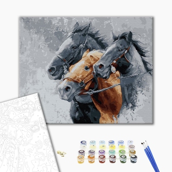 Картина по номерам Тварини, птахи та риби - Лошадиная сила
