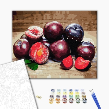 Картина по номерам Натюрморти - Сливи