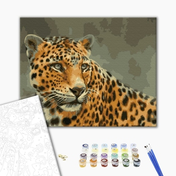Картина по номерам Тварини, птахи та риби - Леопард з савании