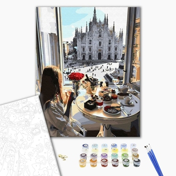 Картина по номерам Люди на картинах - Сніданок в Мілані