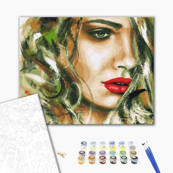 Картина по номерам Люди на картинах - Обличчя незнайомки