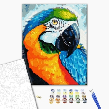 Картина по номерам Тварини, птахи та риби - Барвистий папуга