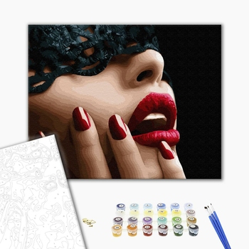 Картина по номерам Люди на картинах - Пристрасні губи