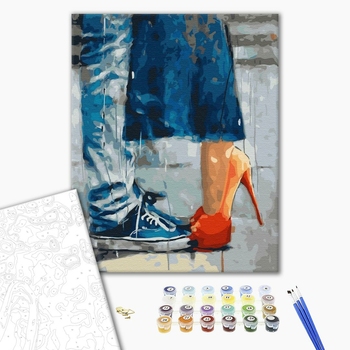 Картина по номерам Люди на картинах - Несподіваний поцілунок