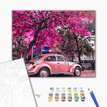 Картина по номерам Пейзажі - Квітуча парковка