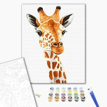 Картина по номерам Тварини, птахи та риби - Жирафчик