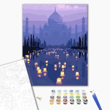 Картина по номерам Города - Вечір біля Тадж-Махал