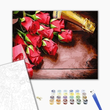 Картина по номерам Квіти - Презент для коханої