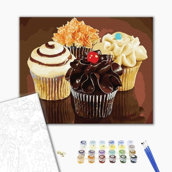 Картина по номерам Натюрморти - Смачні кексики
