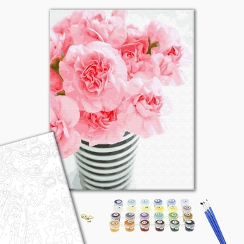 Картина по номерам Квіти - Ніжність у стаканчику