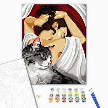 Картина по номерам Люди на картинах - Котики, як люди