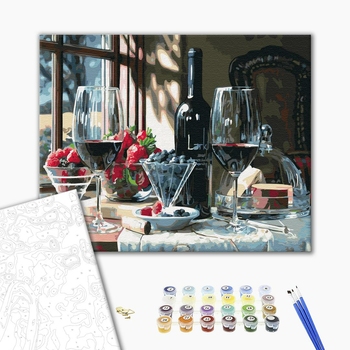 Картина по номерам Натюрморти - Винний десерт