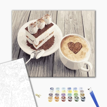 Картина по номерам Натюрморти - Капучино з тірамісу