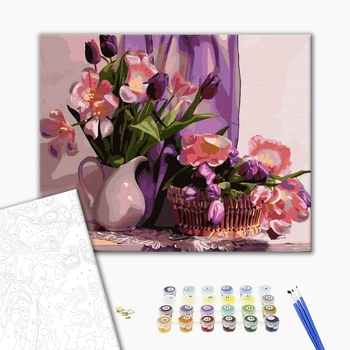 Картина по номерам Квіти - Вдома у музи