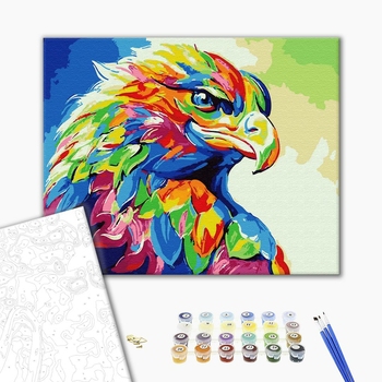 Картина по номерам Поп Арт - Райдужний орел