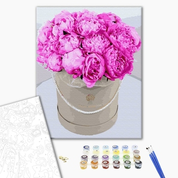 Картина по номерам Квіти - Півонії для коханої